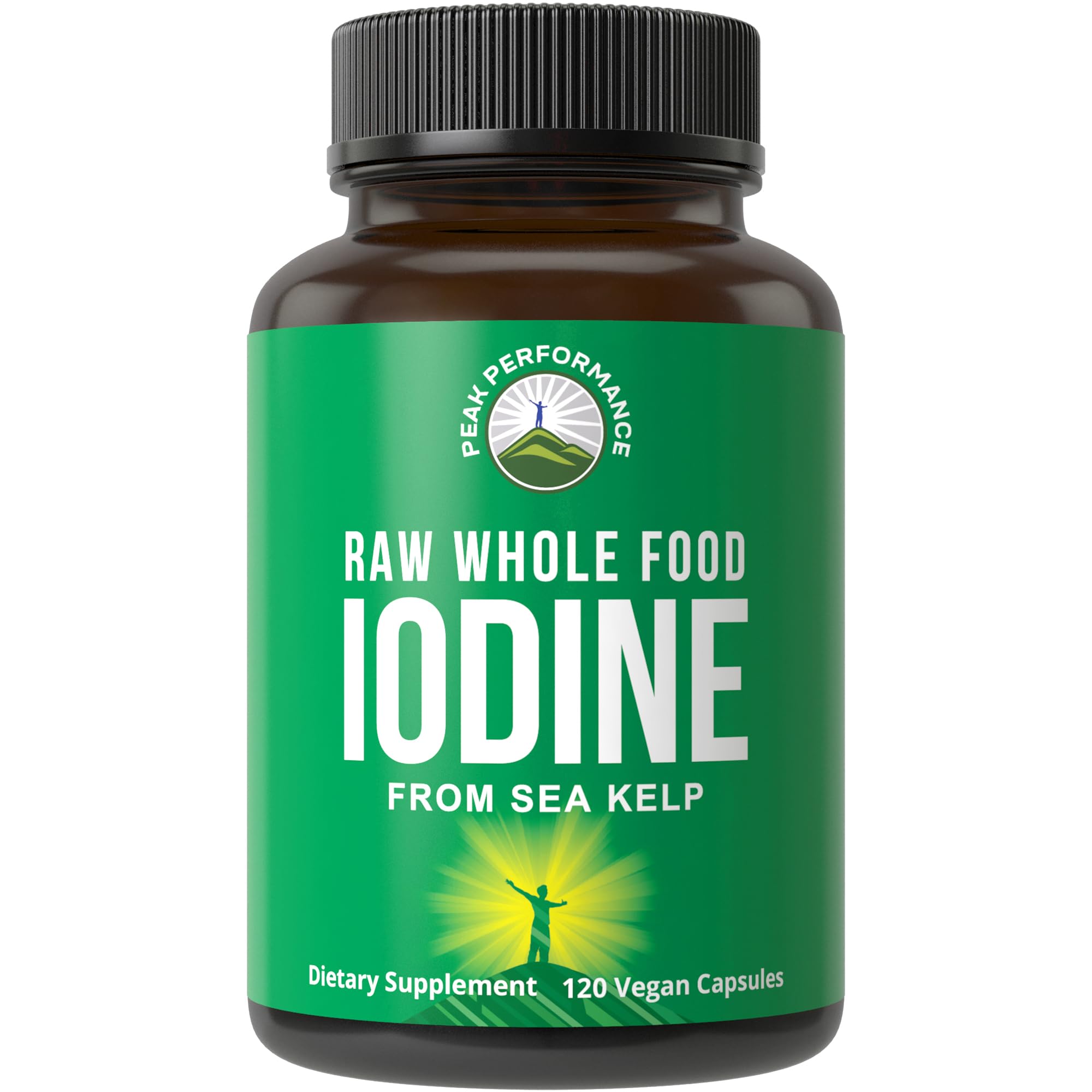 Raw Whole Food Iodine Supplement from Organic Kelp (Ascophyllum Nodosum) 120 Count (Pack of 1)