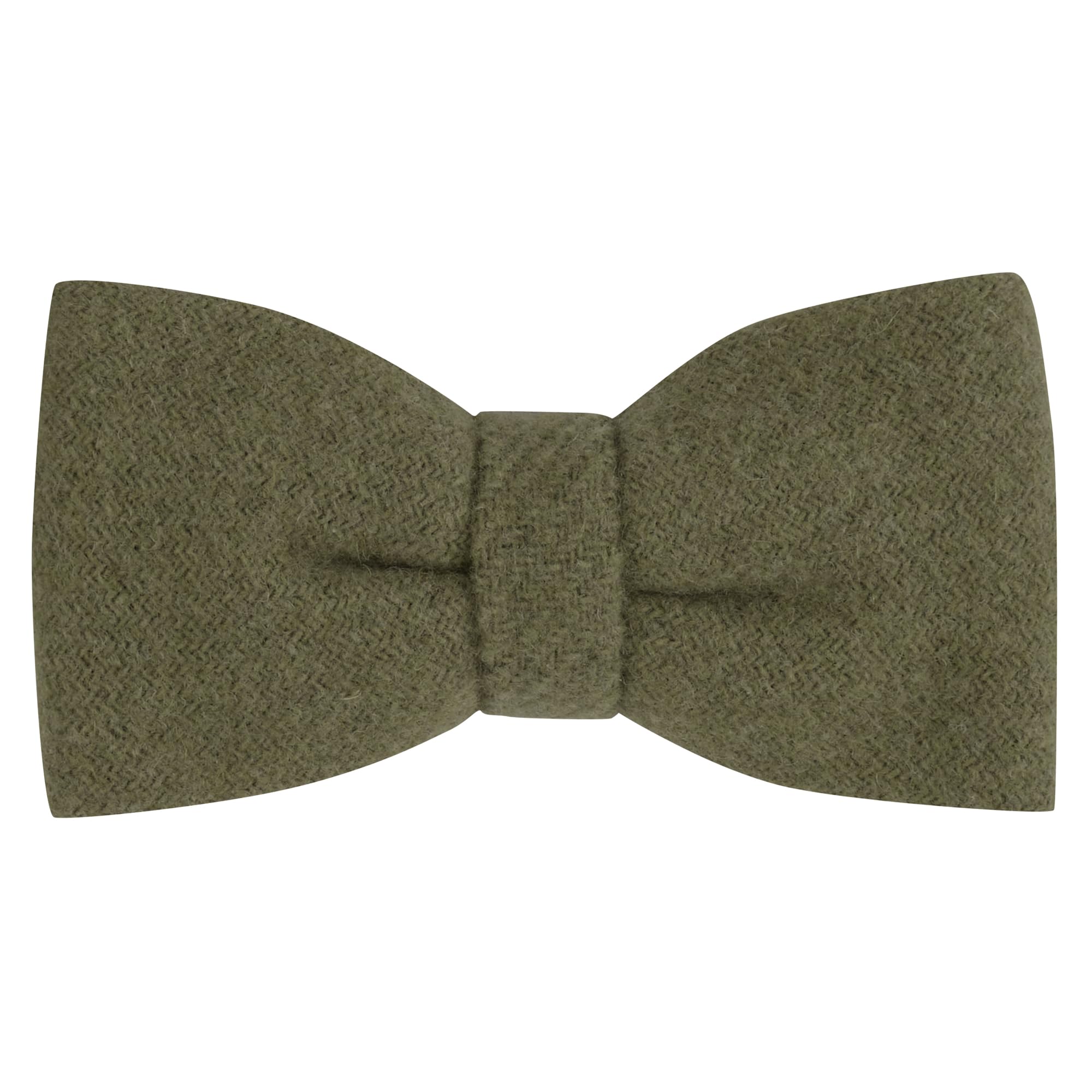 King & Priory Sage Green Woven Wool Bow Tie