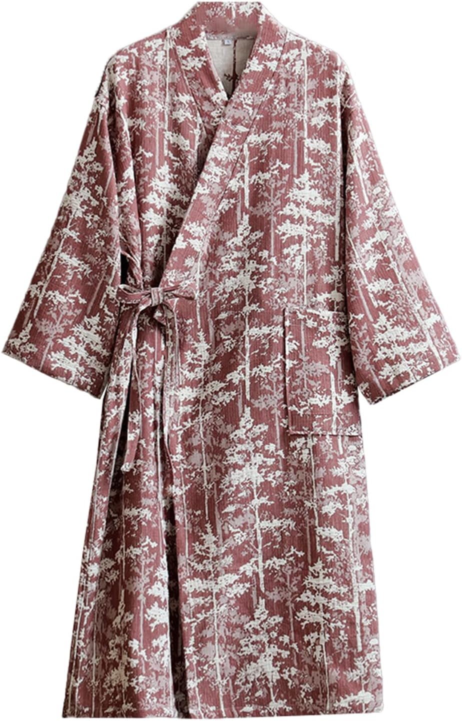 Men's Kimono Robes japanese Khan Steamed Clothing Pajamas Unisex Cotton Spa Bathrobe Sleepwear