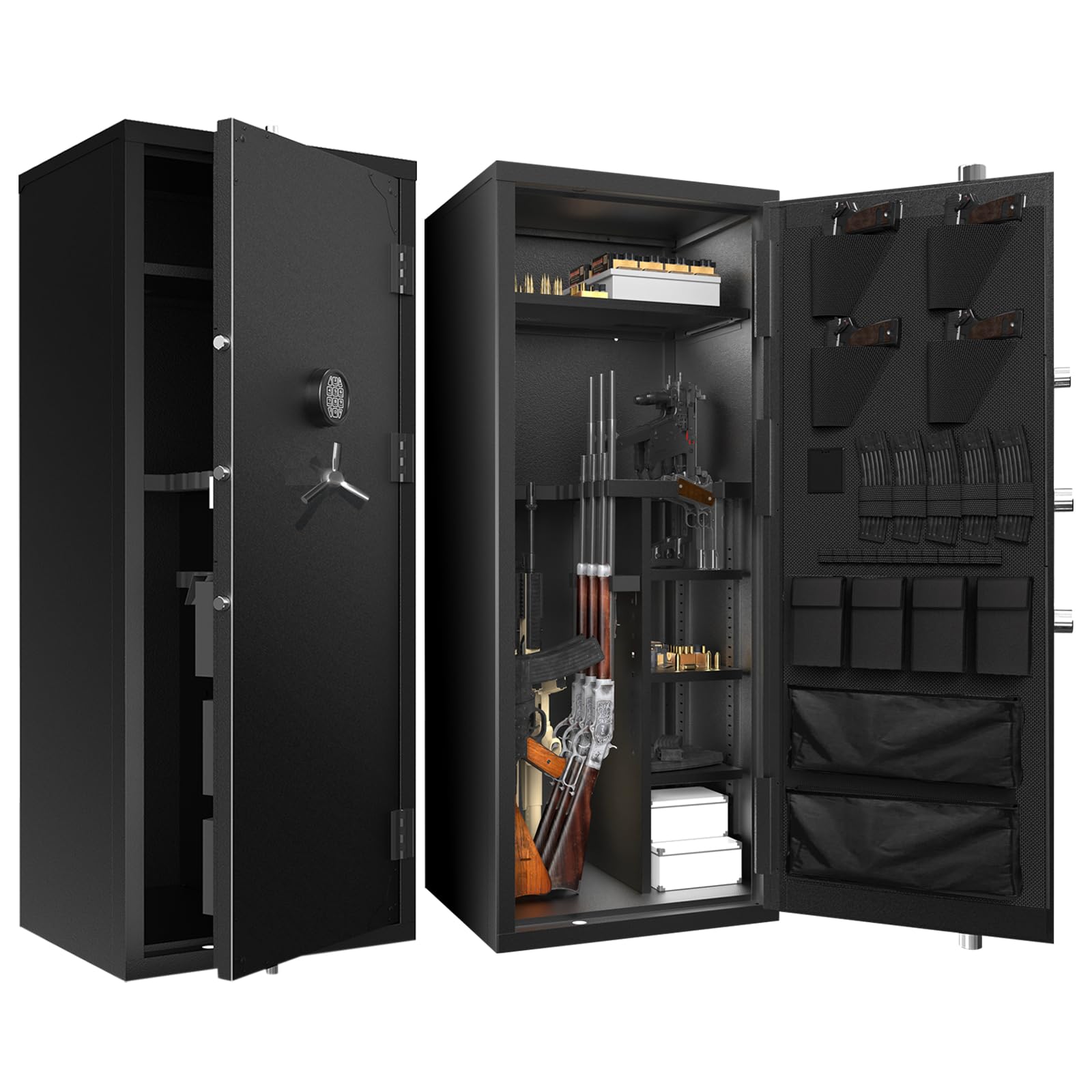 External Battery Backup Safe Large Gun Safe - 30 Gun Capacity, 180-Door ...