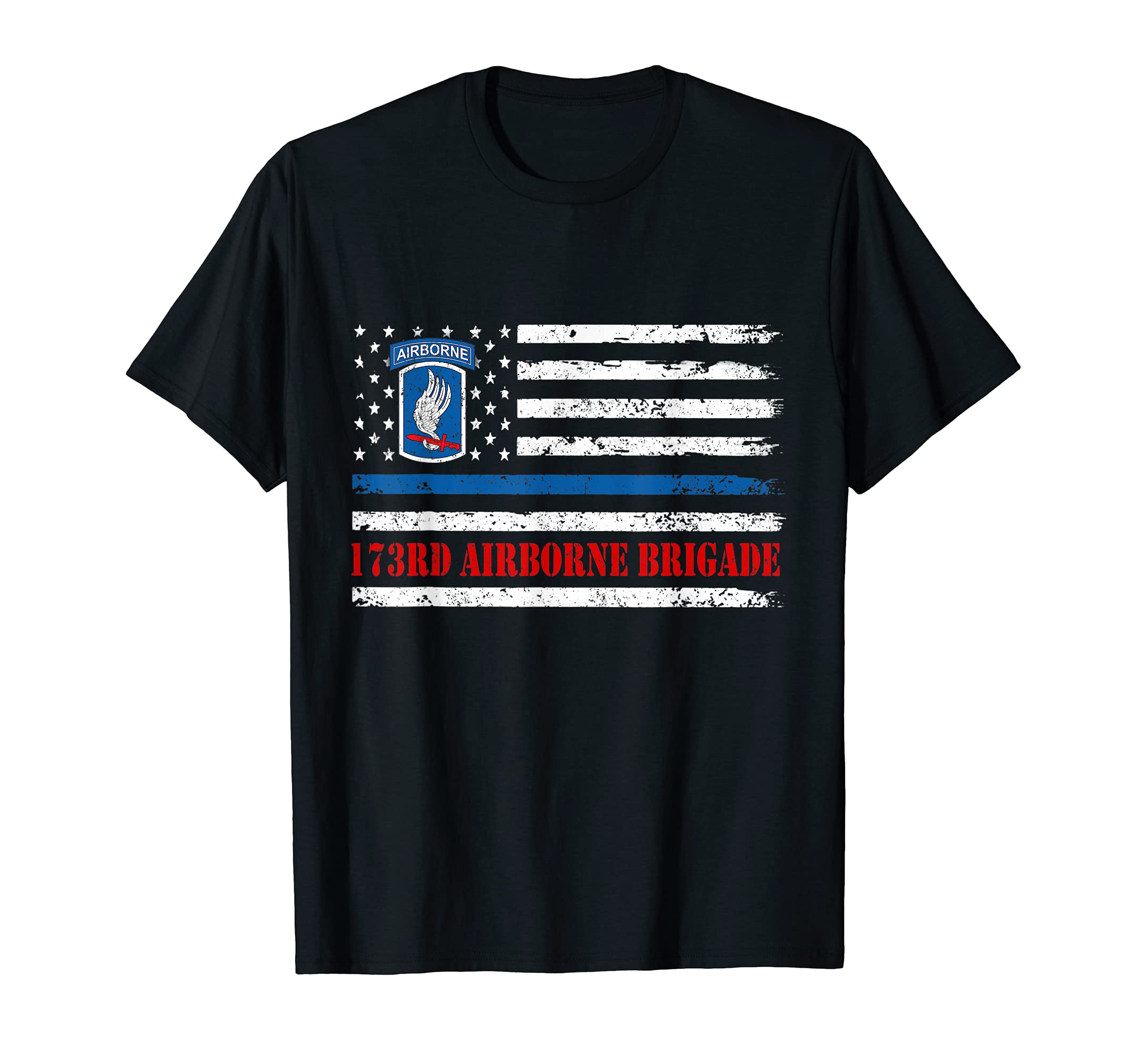 173rd Airborne Brigade American Flag Shirt Veterans Day Gift T-Shirt