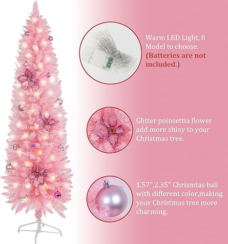 Miniatura 2 de XmasExp Árbol de Navidad negro de Halloween, árbol de Navidad artificial de 5 pies con luces LED moradas, 8 modos de iluminación, tela de araña,