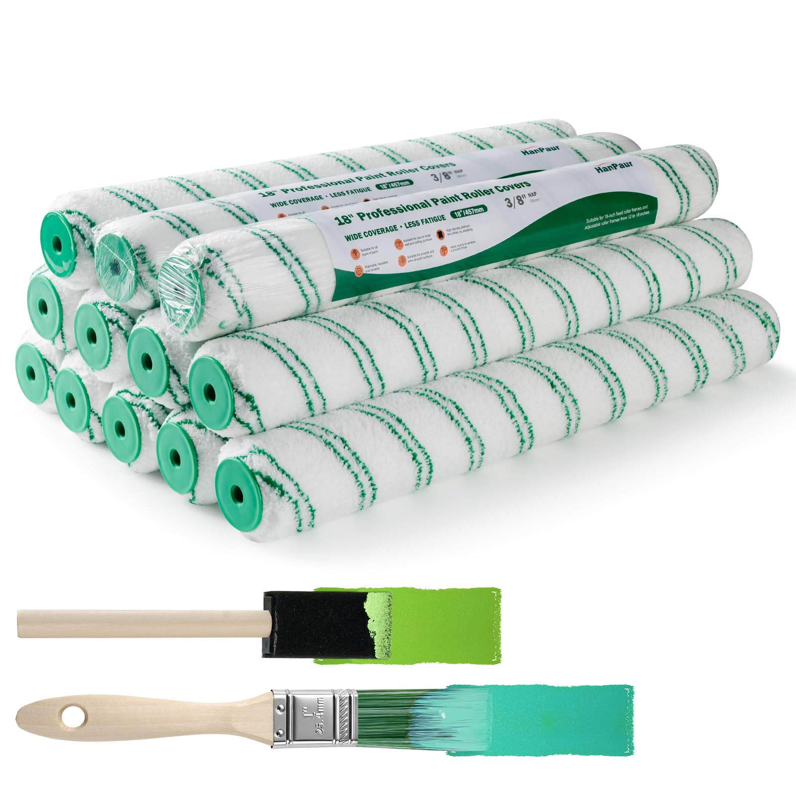 Microfiber Paint Roller Kit - 24 Roller Covers -11