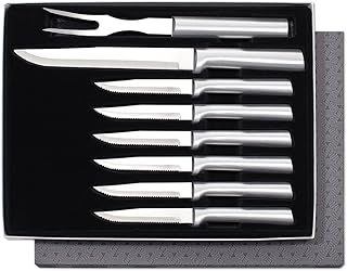 Rada Cutlery Meat Loverâ€™s 8-Piece Steak Knife Gift Set â€“ Stainless Steel Blades With Aluminum Handles