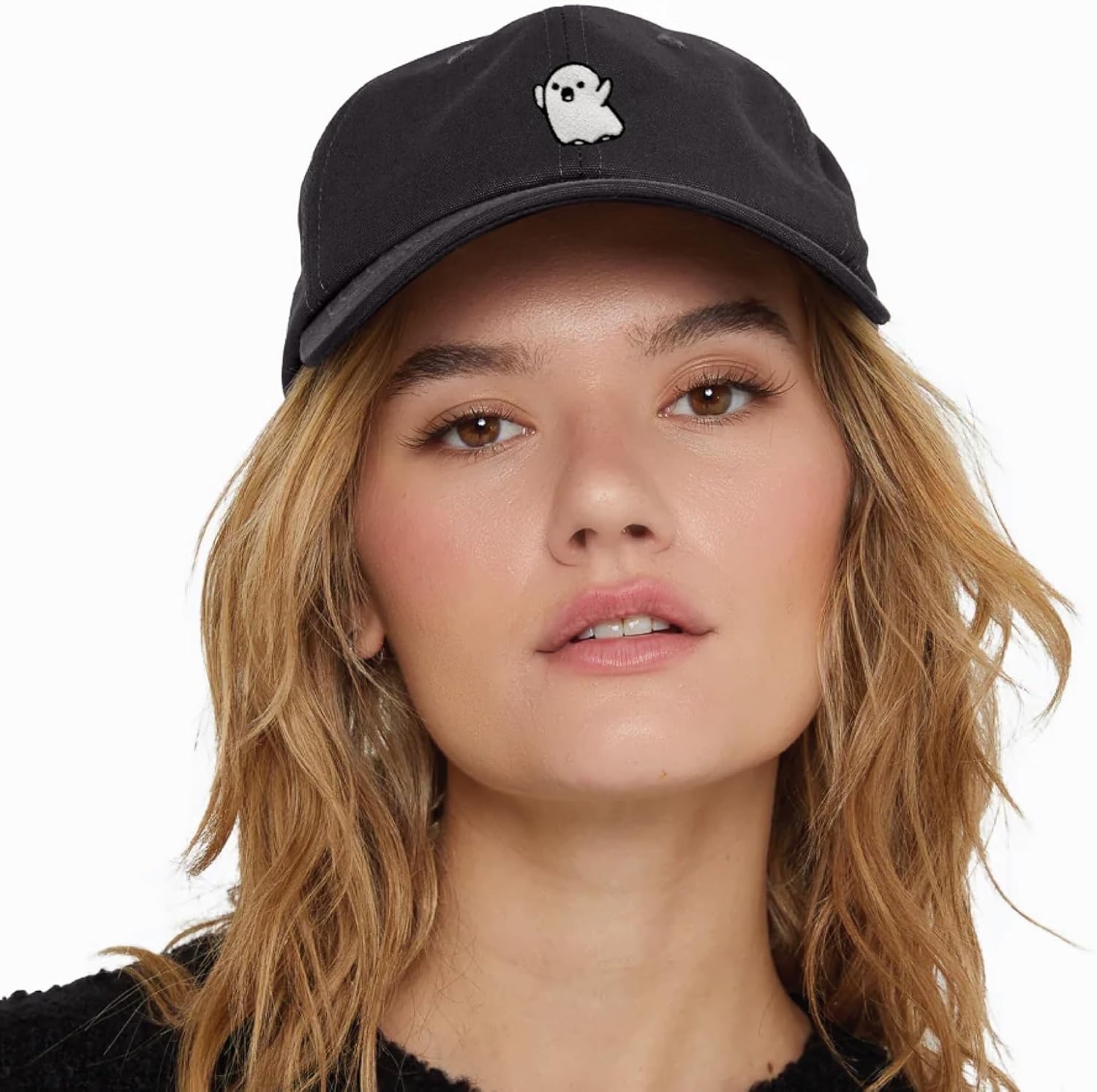 Ghost Baseball Cap Embroidered Cotton Adjustable Dad Hat