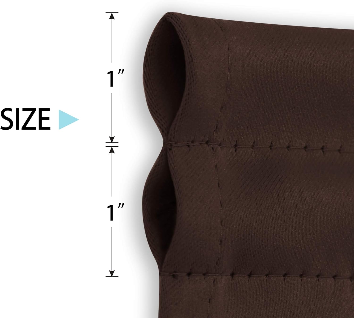 Deconovo Blackout Door Curtain for Glass Doors & Sidelights, Thermal Insulated Privacy Panel with Dual Rod Pockets & Adjustable Tieback, Machine‑Washable Curtain (54W x 72L, Dark Brown, 1 Panel)