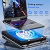 IETS GT600 Laptop Cooling Pad with Giant Turbo Fan 5.5 inch diameter Sealed Foam for Rapid Cooling Gaming Laptop, 14.1-19.3 inch Laptop Cooler with Adjustable Bracket, Dust Filter, Touch Start
