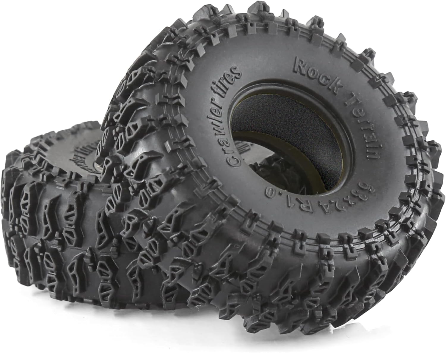 REDSPIDER•Rubber 1.0'' Crawler Tires OD 2.48'' for 1/24 1/18 RC Crawler Car scx24 trx4m fcx24 tires