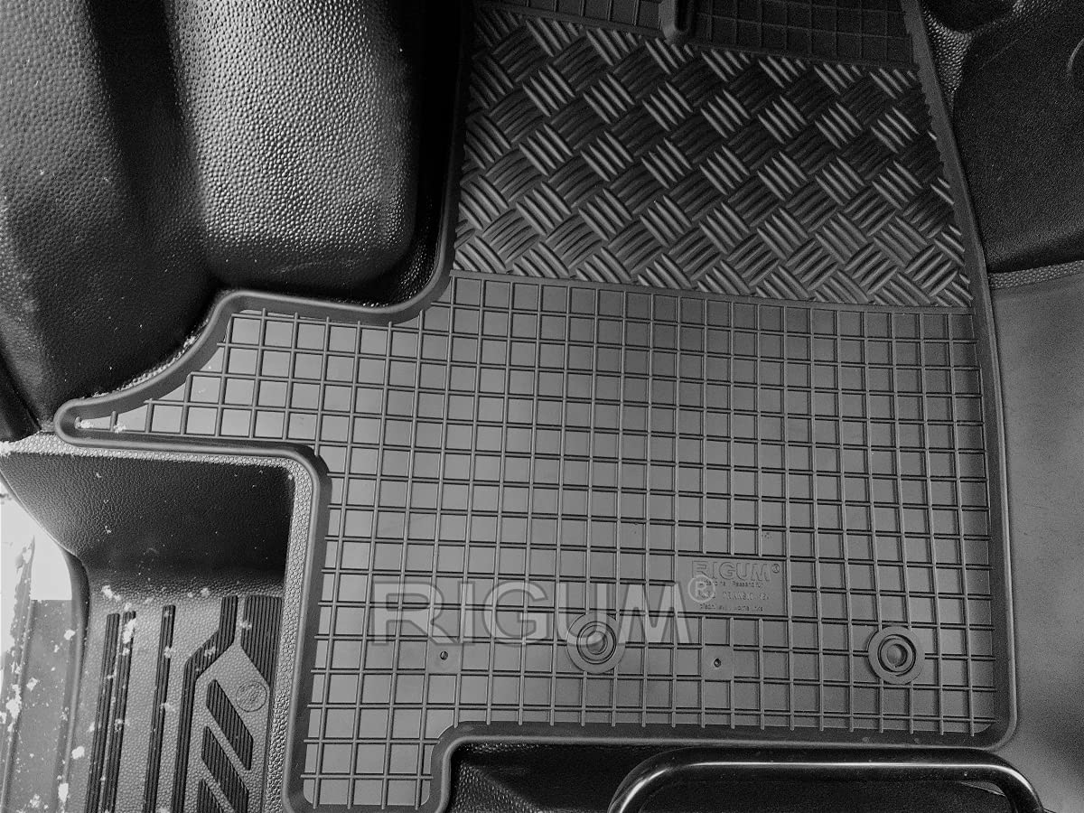 Auto Fußmatten Gummimatten Rigum geeignet für Ford Transit 3-Sitzer ab 2015 Passgenau + Auto Duft/BesteKauf