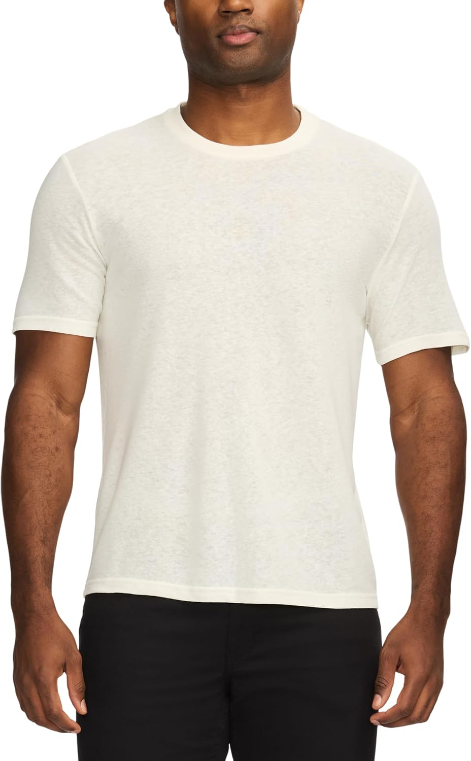 SAKS Fifth Avenue Men’s Short Sleeve Linen‑Blend Knit Crewneck T‑Shirt