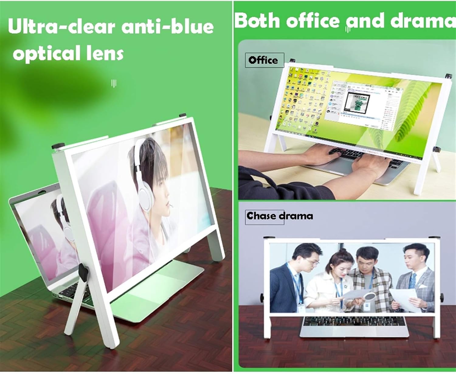 21 Inch Computer Screen Magnifier,Laptop Screen Magnifier,HD Screen Amplifier Adjustable Angle, Screen Magnifier for Laptopand Smart Phone,Gifts for Women (Color : White)