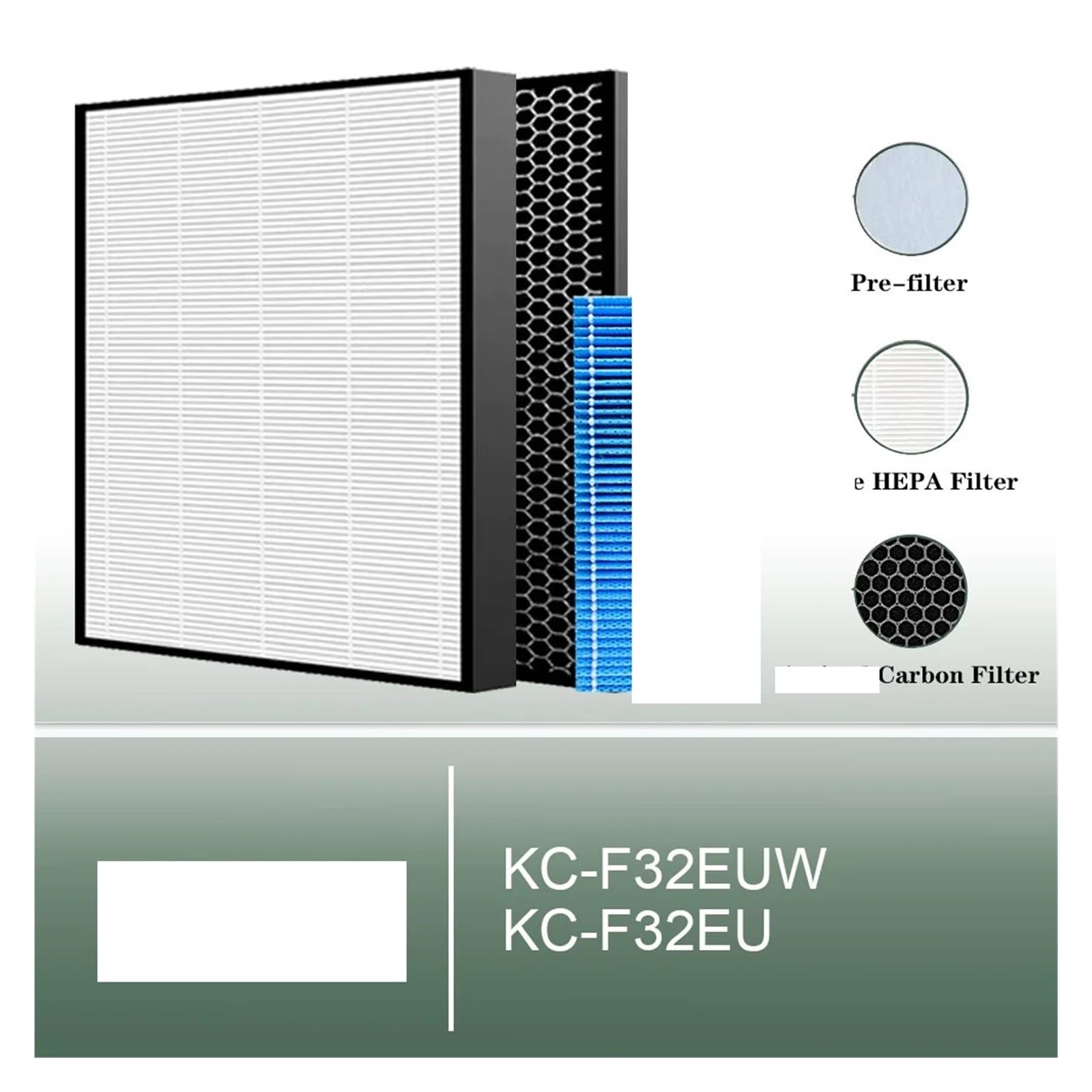 Filtro HEPA De Repuesto Y Filtro De Carbono Compatible con Sharp