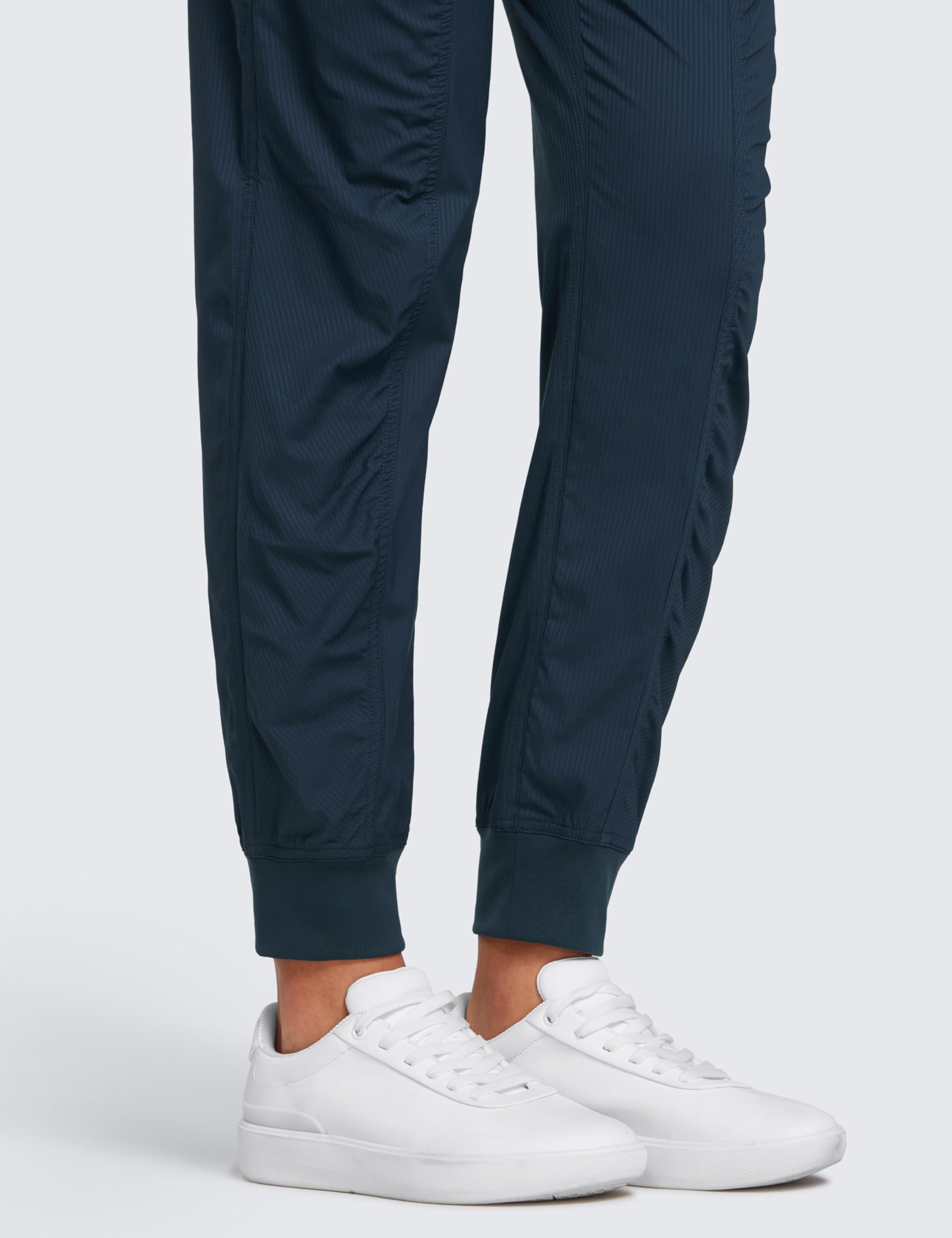 CRZ YOGA Ease Line Pantalones Jogger 72cm Azul Tinta 42 | Casual, Ligero, Diseño Fruncido, Bolsillos, para Mujer