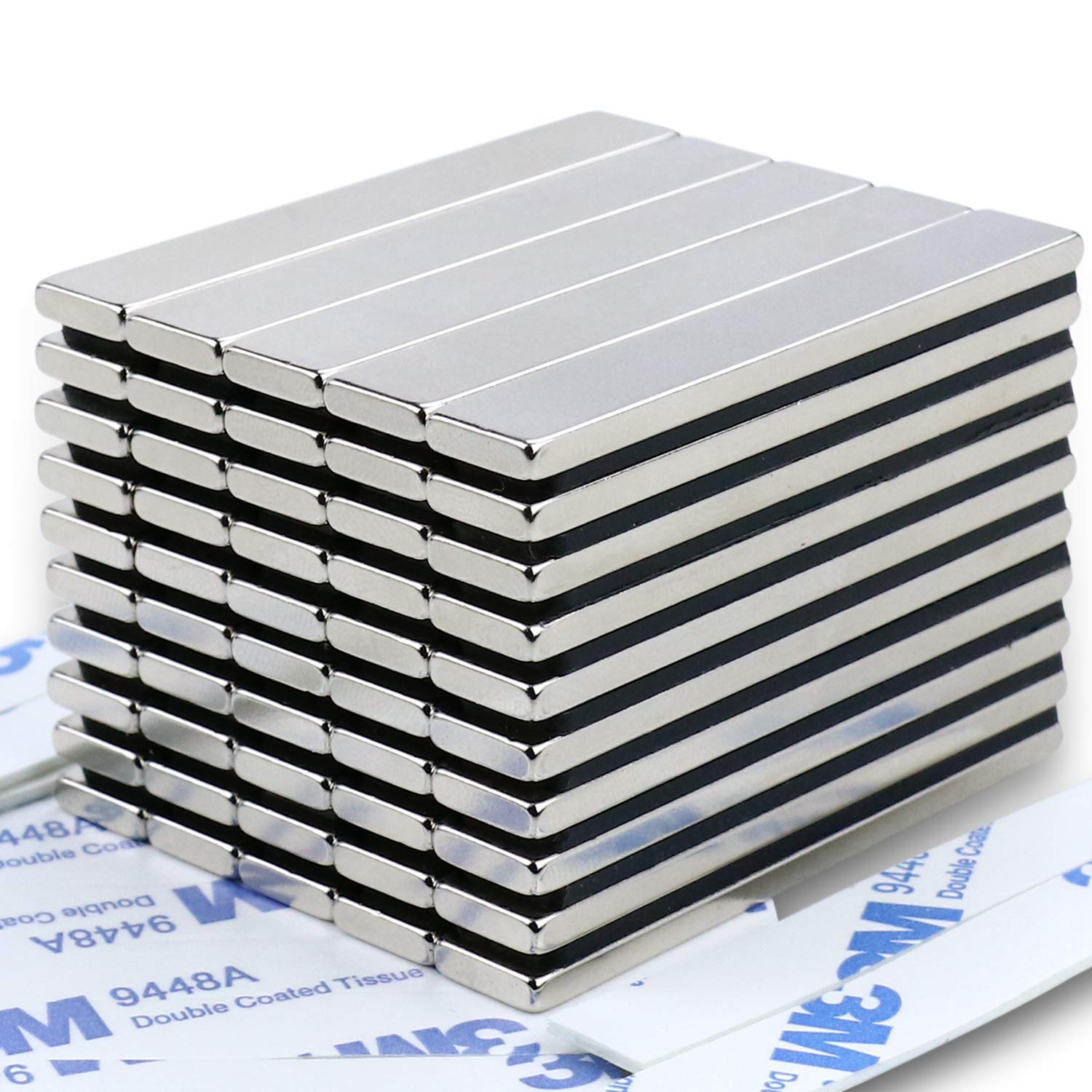 DIYMAG Strong Magnets, 24 Pack Neodymium Magnetic Strips Adhensive Backing — Amazon image 24