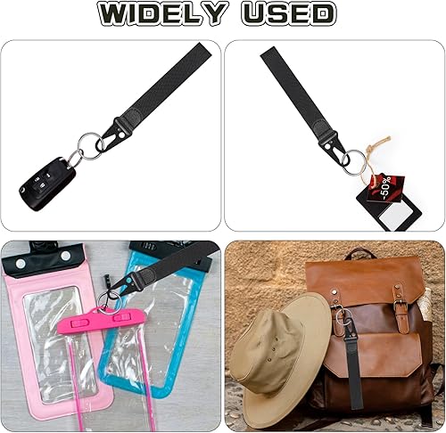 Miniatura 4 de Cordón de muñeca para llaves, paquete de 2 correas para llavero, cordón corto para llaves