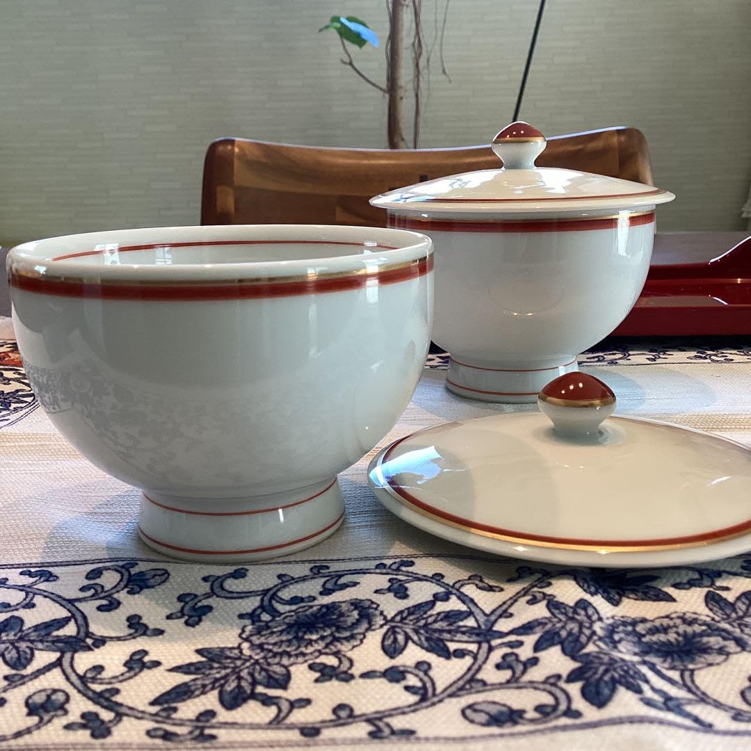 Amazon | 高級有田焼 鶴の舞 清兵衛窯 蓋付湯呑み茶碗3個組