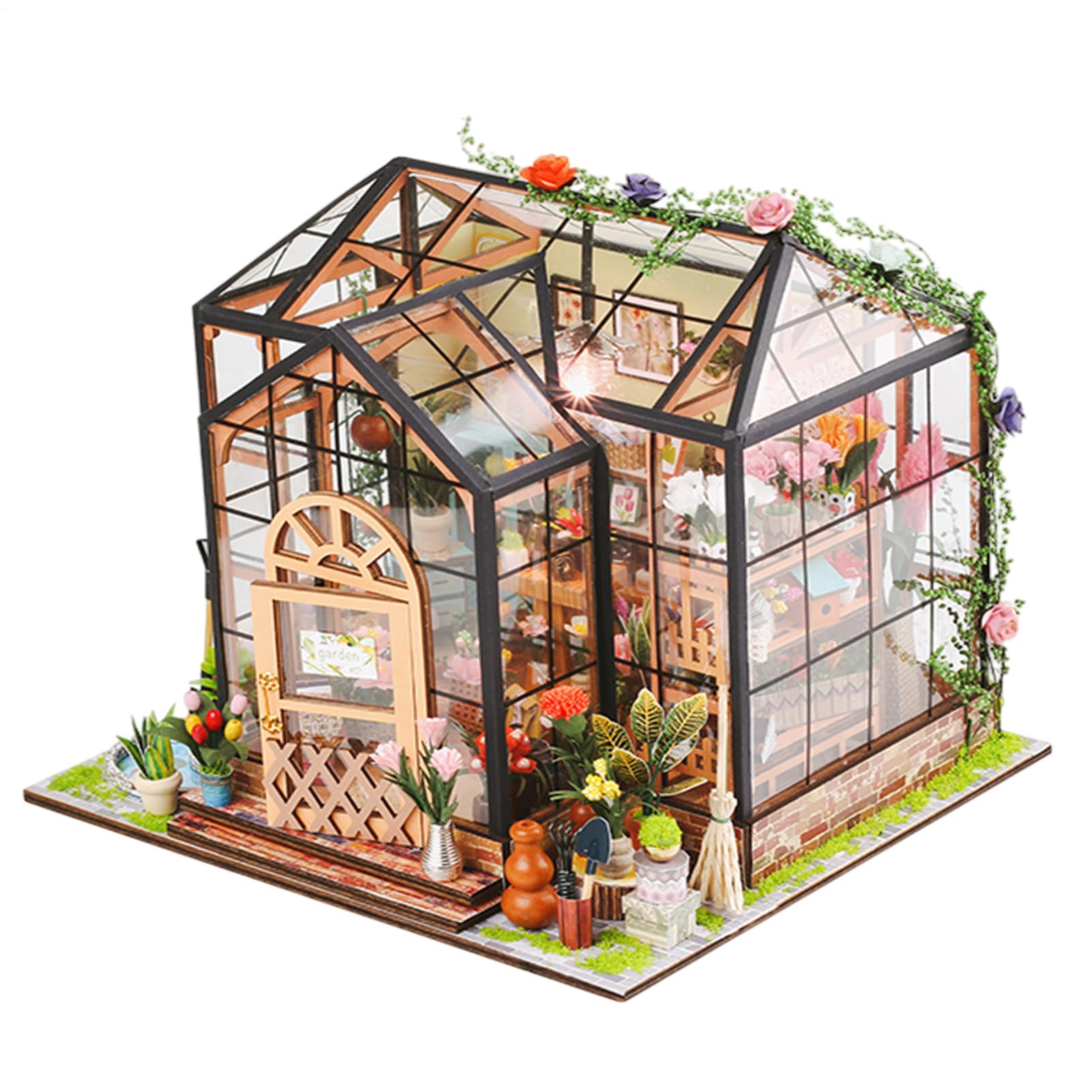 Zestaw Miniaturowego Domku Kreatywny Ręcznie Wykonany 3D Drewniane Puzzle