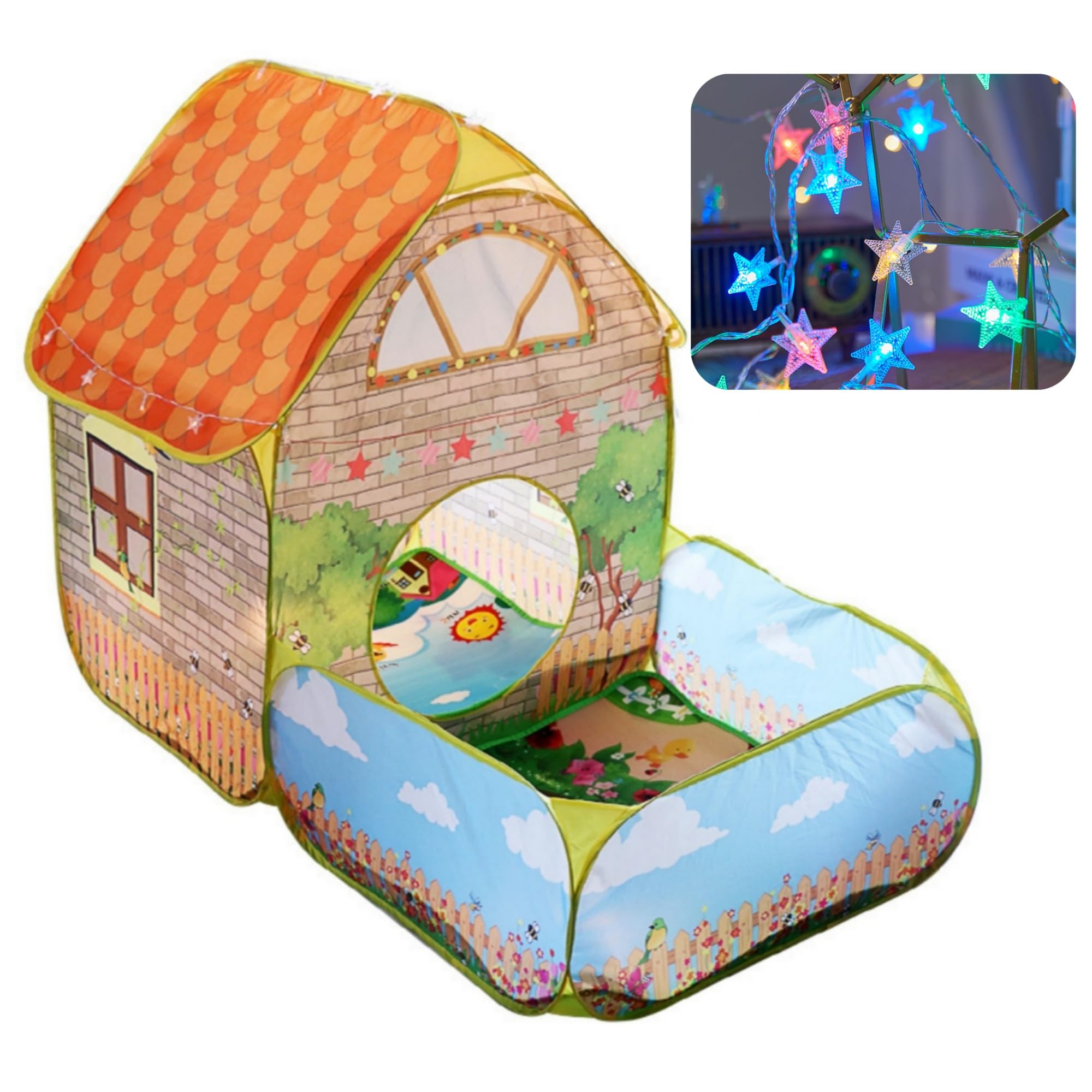 Kids Tent, Indoor Play Tent with Ball Pool Area, Playhouse for Boys and Girls, 160 x 80 x 115 cm