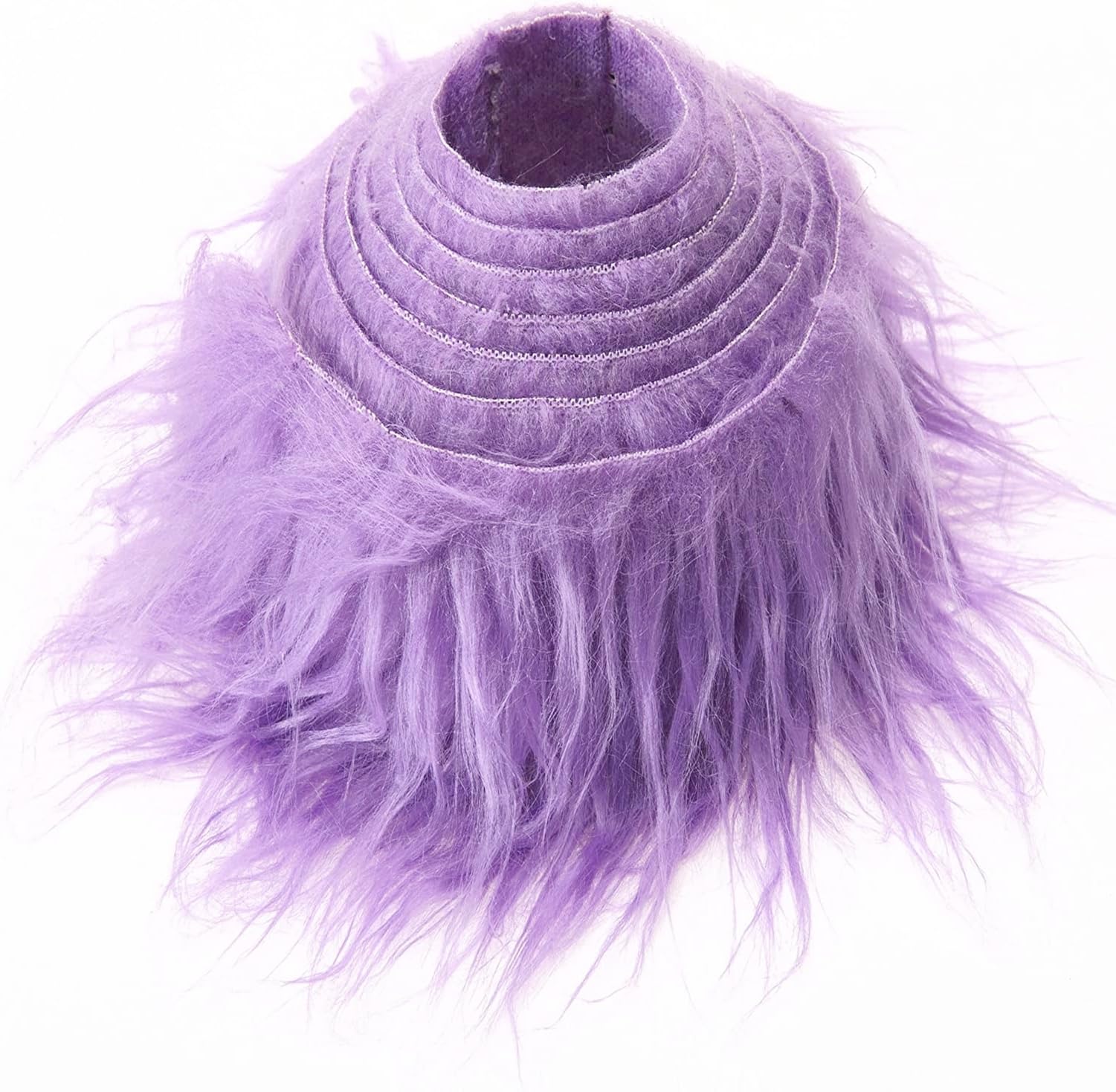 MUSLONG Shaggy Faux Fur Ribbon, Fluffy Fur Patches - Ideal for Crafts Sewing, Decorating - Plush Trim Fabric Roll, 5 x 150 cm (Purple)