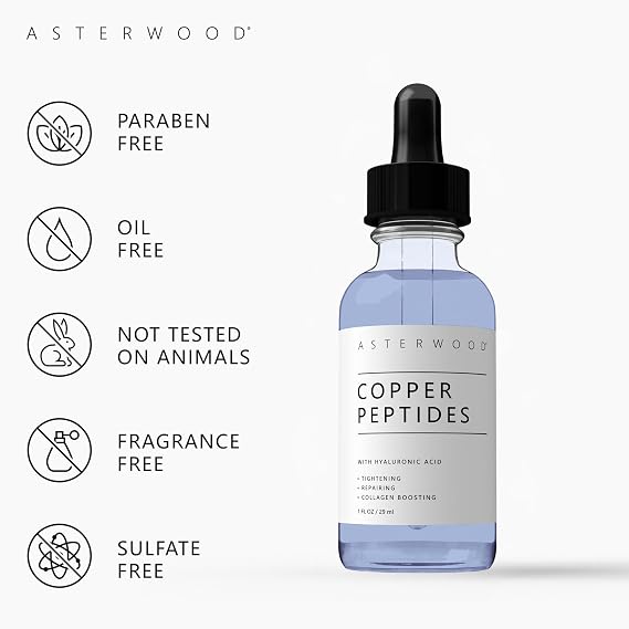 Asterwood Copper Peptides Serum 1 oz + Lip Treatment