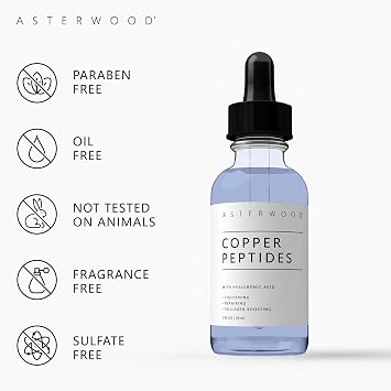 Asterwood Copper Peptides Serum 1 oz + Lip Treatment