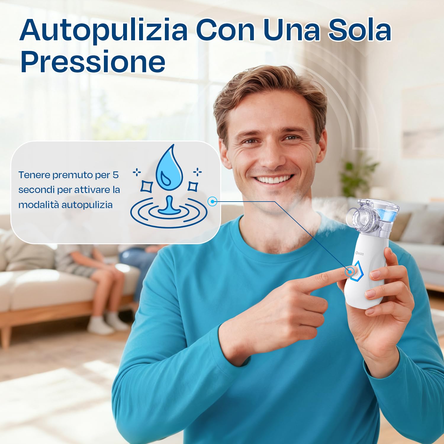 Aerosol Portatile Silenzioso, Macchina Aerosol per Adulti e Bambini, Ricaricabile Aerosol Portatile con 2 Maschere e Boccaglio, 2 Modalità Regolabili, Apparecchio Aerosol per Viaggi e Uso Domestico
