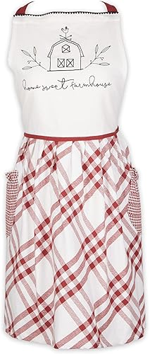 Miniatura 1 de DII Home Sweet Farmhouse Kitchen Collection delantal rojo granero