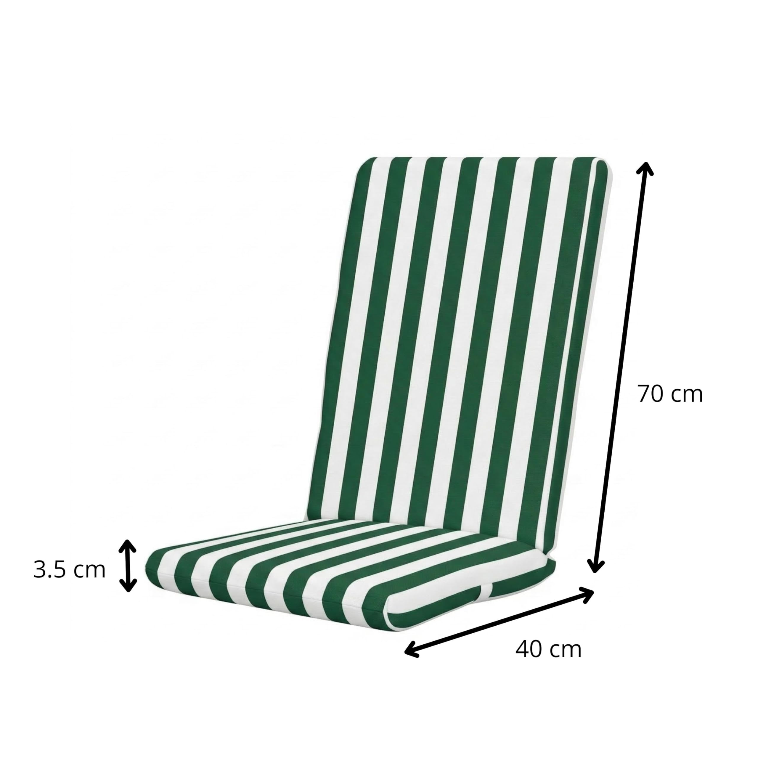 PIND Cojín para Tumbona Exterior de Rayas 120x50x3,5cm – Cojín para Hamaca y Tumbonas de Resina o Madera, Funda Lavable y Antideslizante, Ideal para Jardín, Balcón y Playa, Máximo Confort Relax