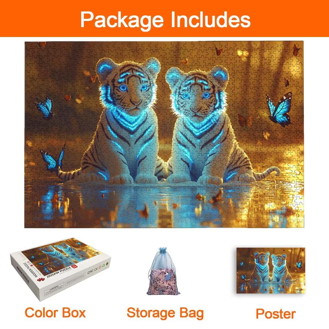 Puzzle Tygrys, Puzzle 2000 Pieces Puzzle, Prezent Kobiety, Decor -8616