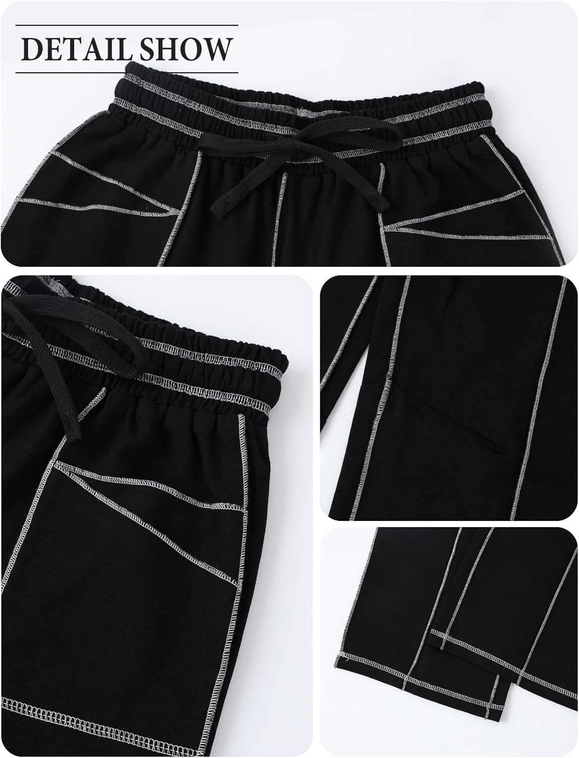Wyeysyt Womens Barrel Baggy Sweatpants High Waisted Wide Leg Pants Drawstring Athletic Casual Lounge Pants with Pockets