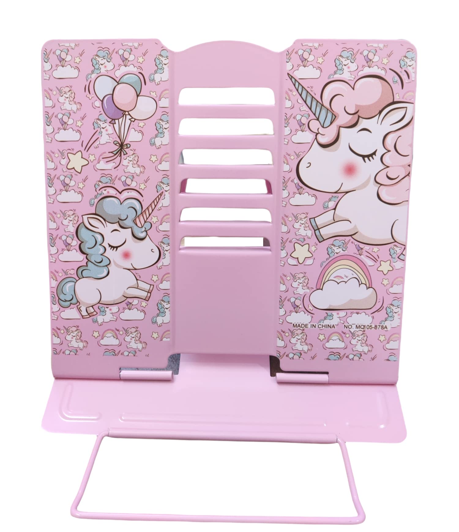 FunBlast Unicorn Book Stand Holder for Reading - Adjustable and Portable Metal Reading Support, Book Holder, Bookend, Tablet Stand for Students – 1 Pcs Random Color Dispatch