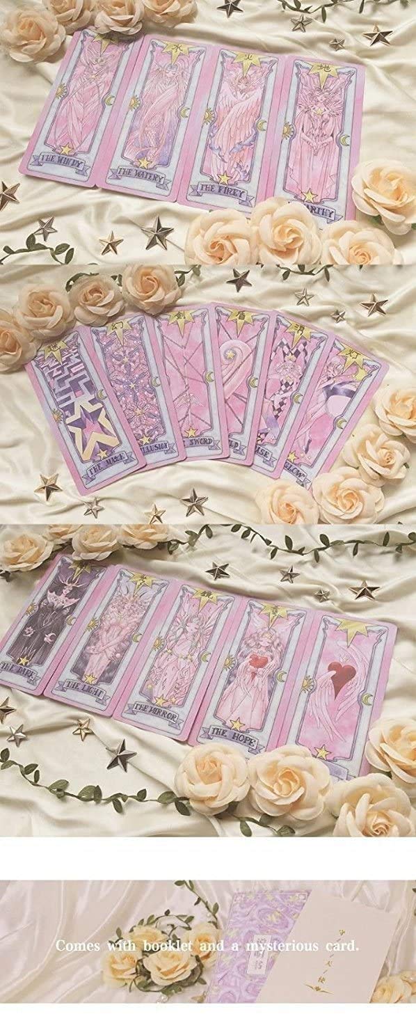Amazon.com: Roxanne Sakura Magic Book Set Card Captor Sakura Clow Cards  Pink 56PCS/Set : Toys & Games