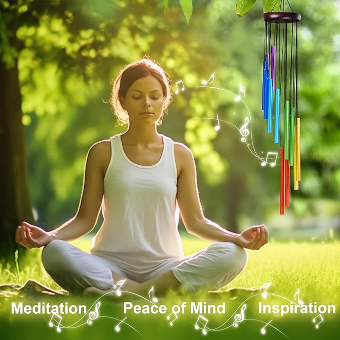 Outdoor colorful wind chimes are a popular and decorative addition to any outdoor space. This particular wind chime features 12 aluminum tubes, creating a soothing and melodious sound when the wind blows. The colorful design adds a vibrant touch to your garden, patio, balcony, or home decor.