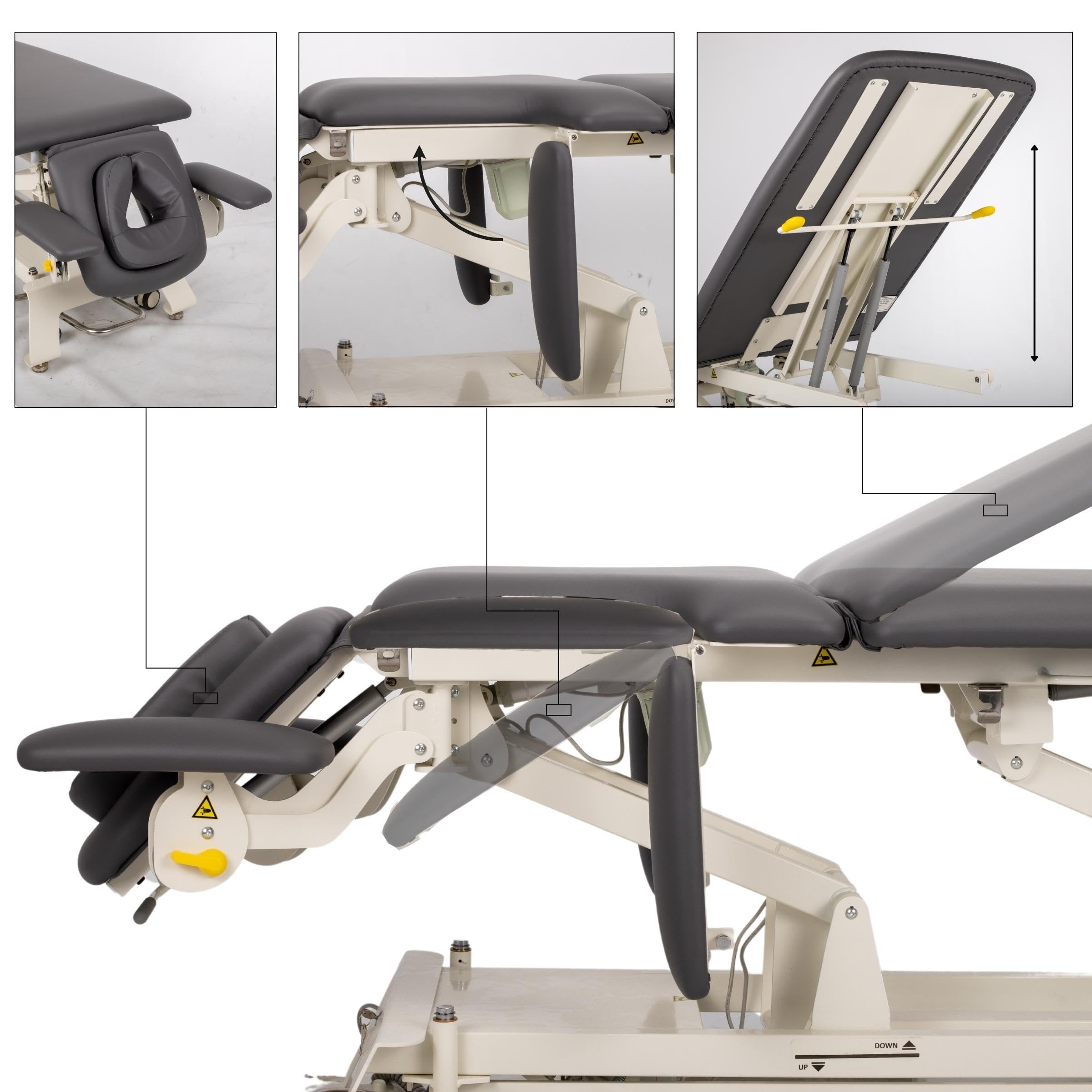 HABYS Evero X7 Ergo | Elektrische Massageliege Behandlungsliege Therapieliege Massagebank Kosmetikliege | Höhenverstellbar 198 x 68cm | Elektrisch | 7-Segmente | MDR-Zertifizieriung | Grau