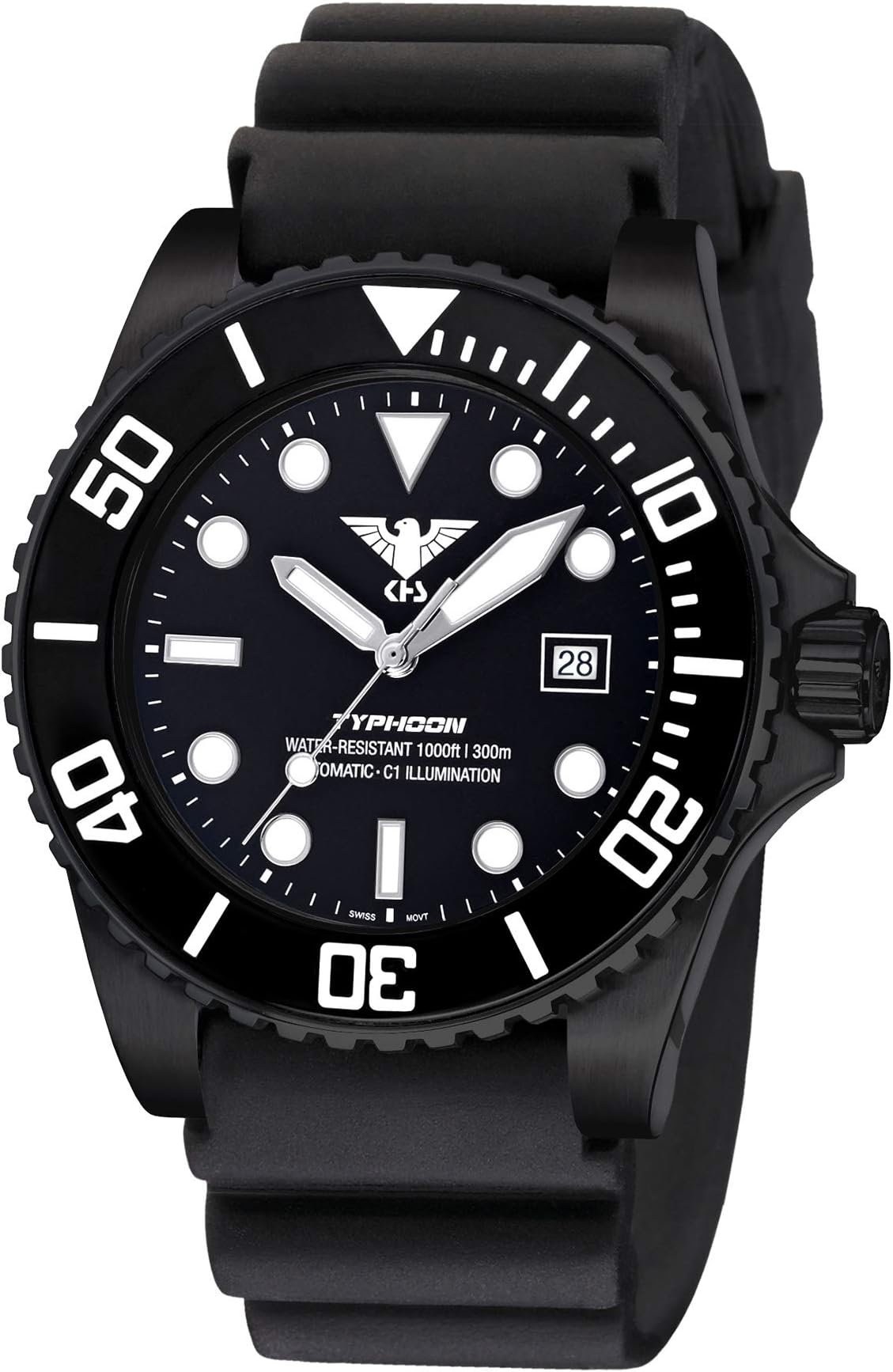 KHSmilitary watch KHS.TYBSA.DB Typhoon Automatic 46mm 30ATM