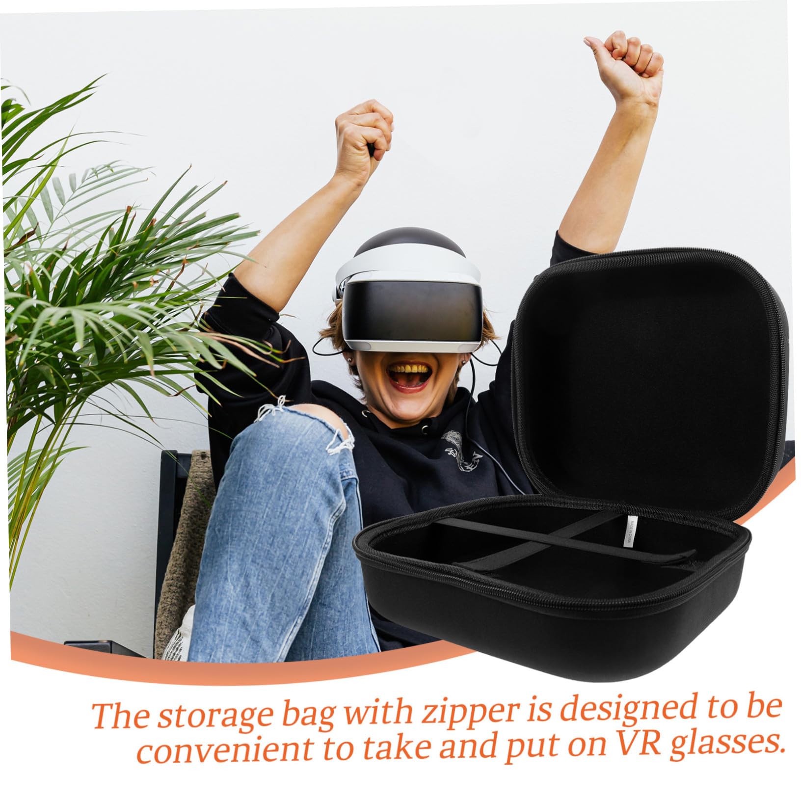 Custodia Rigida Eva per Visore Realtà Virtuale Vr, Borsa Portaoggetti da Viaggio Leggera Cerniera Resistente e Maniglia, Protezione Antiurto Compatta per Modelli Neo3 e Serie,