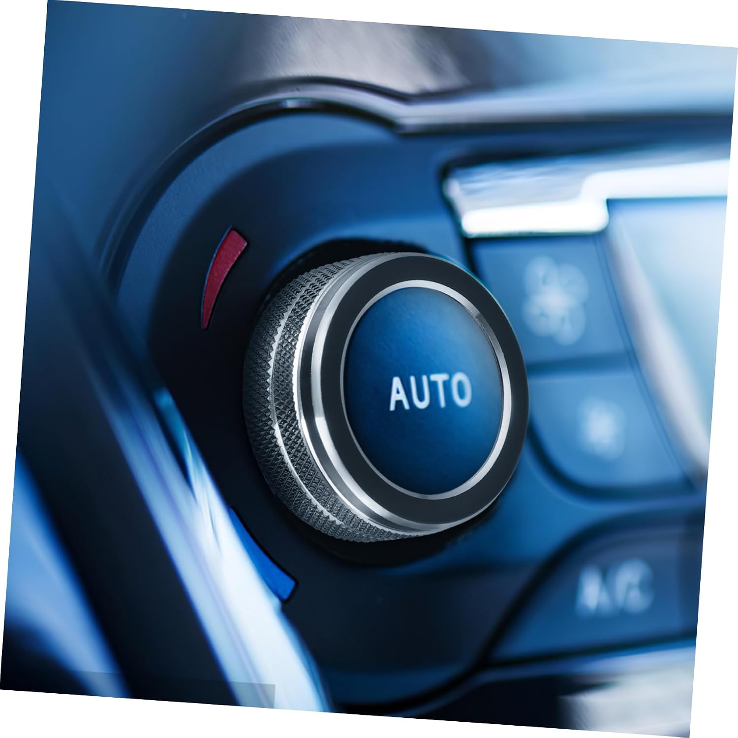 2pcs Car Air Conditioning Knob Trim Cover Stylish Interior Accessory for Protective Non- Design for Enhanced Control and Scratch-resistant Knob