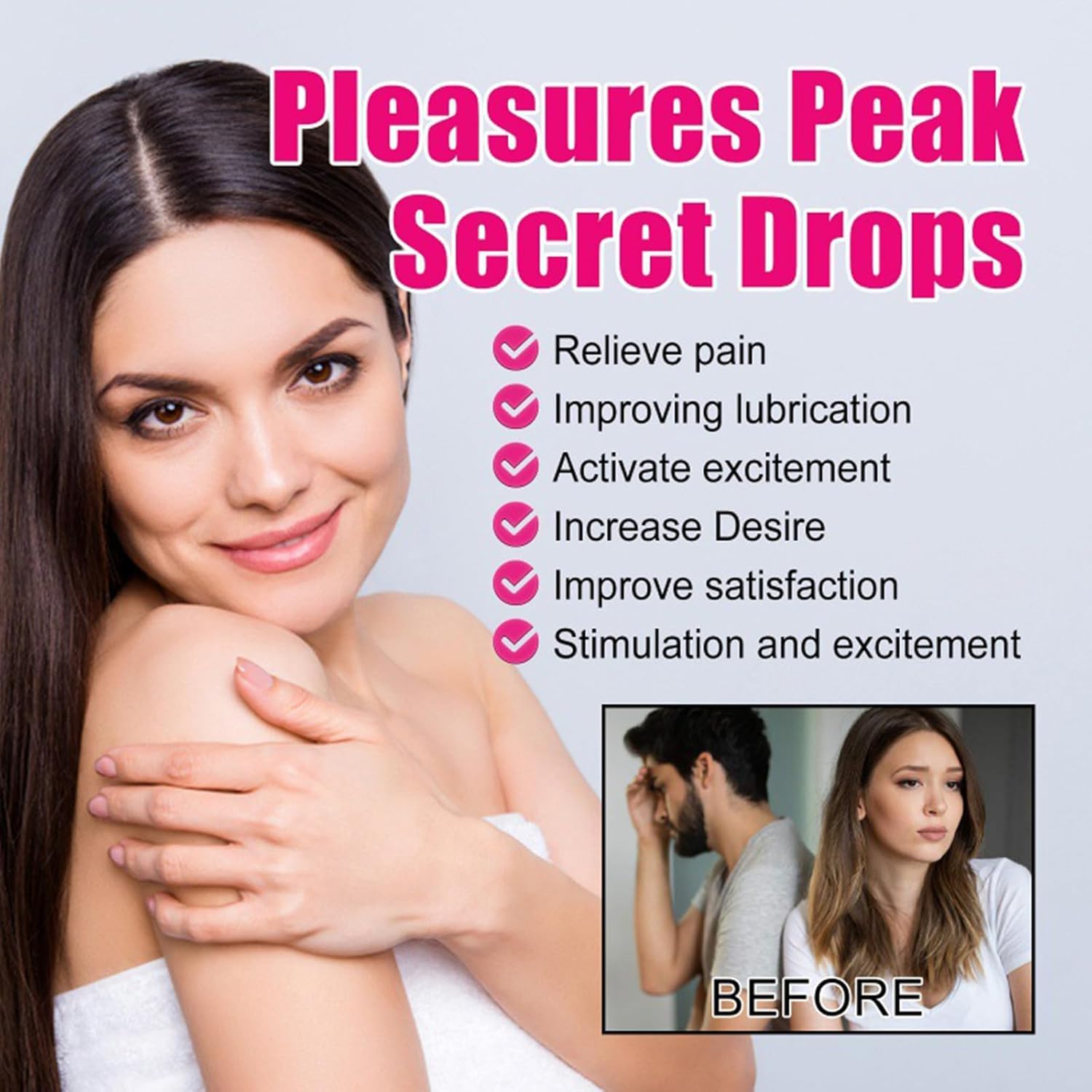 Gocce Di Ormoni Felici,Secret Happy Drops,Miglioramento Della Sensibilità E Del Piacere,Aumenta I Livelli Di Energia,Gocce Di Gioia Intima Femminile 3PC