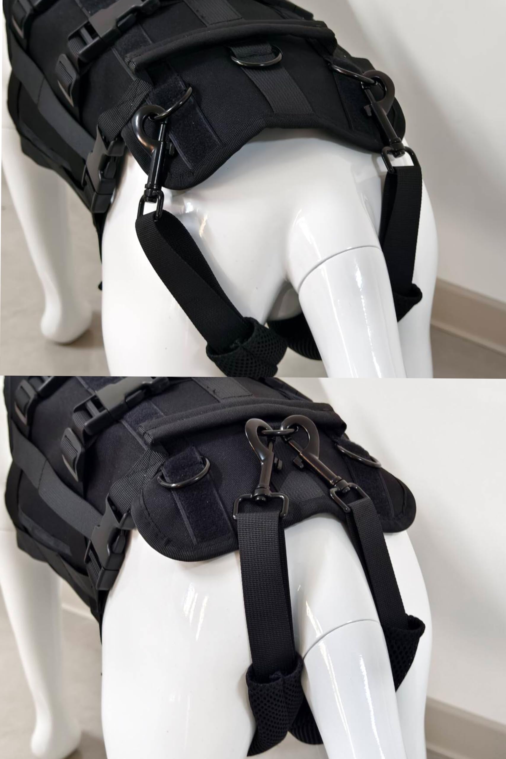 Arnés Táctico Integral para Perro Negro,L | Cobertura corporal total reforzada,resistente,para perros de trabajo,ideal outdoor,rescate, adiestramiento,senderismo