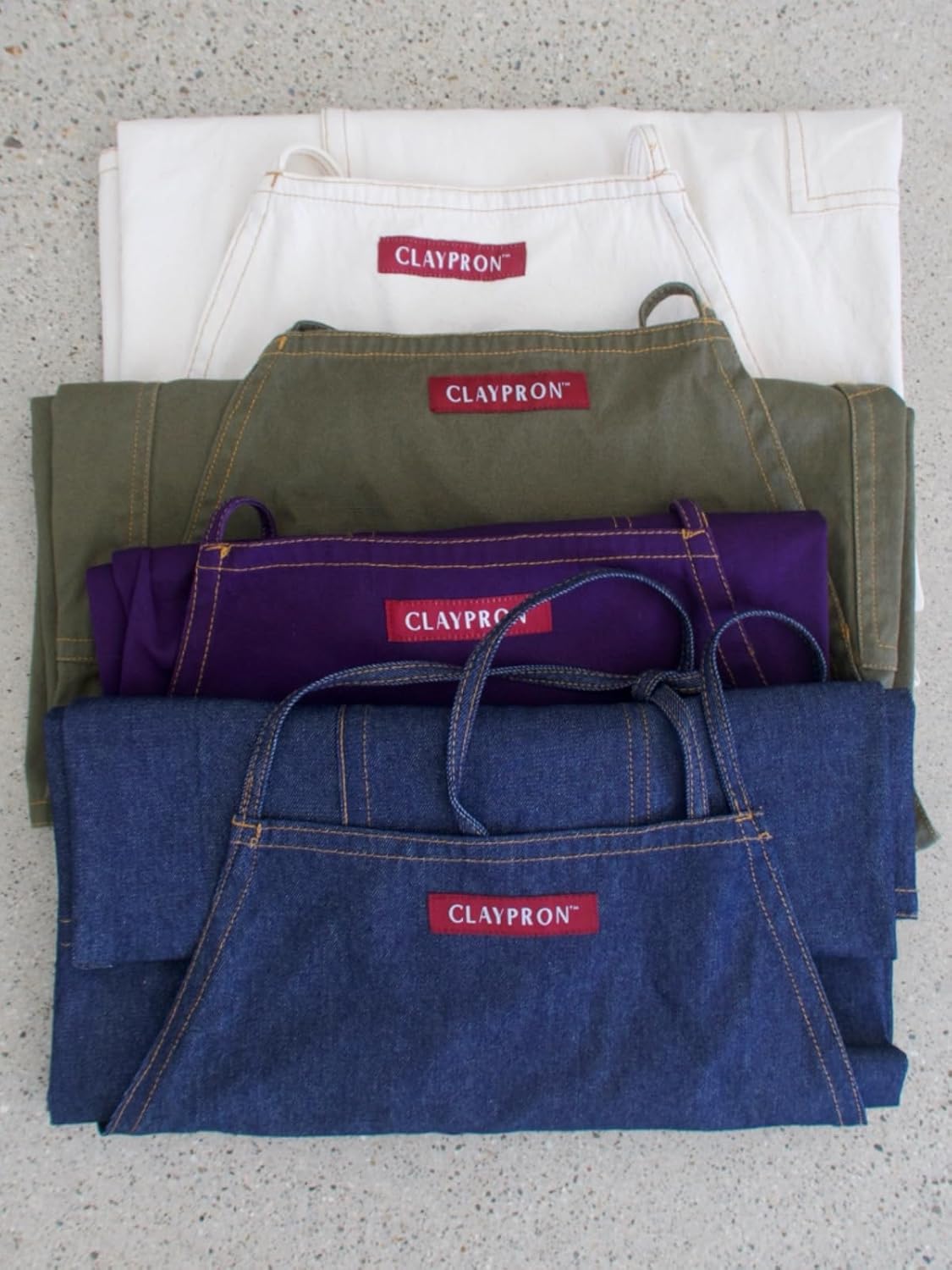 BLUE DENIM, the original split overlapped apron for potters, chefs, gardeners, artists, men and women