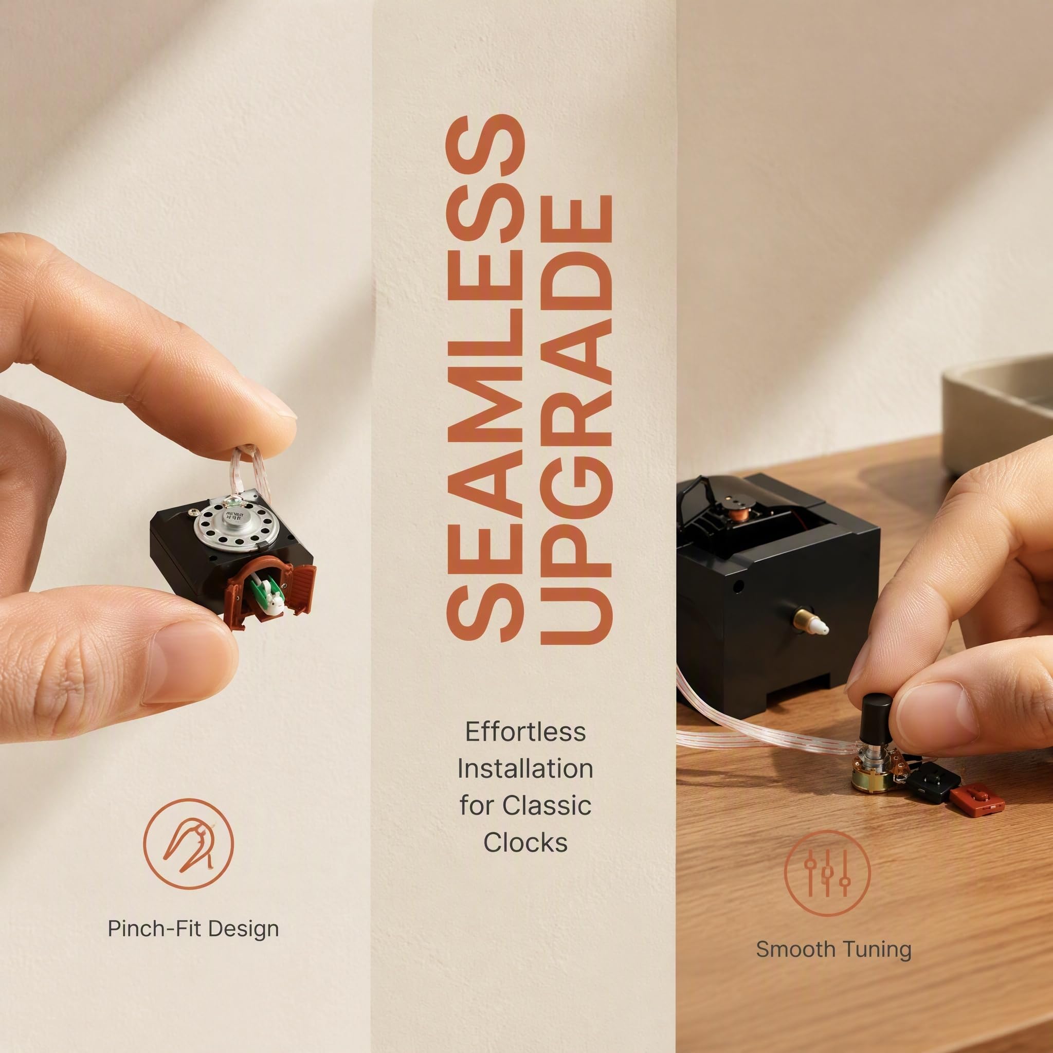 Kit de remplacement pour horloge murale à coucou avec connecteur coordonné et fonction carillon fiable, convient pour les salons, chambres, lieux de travail