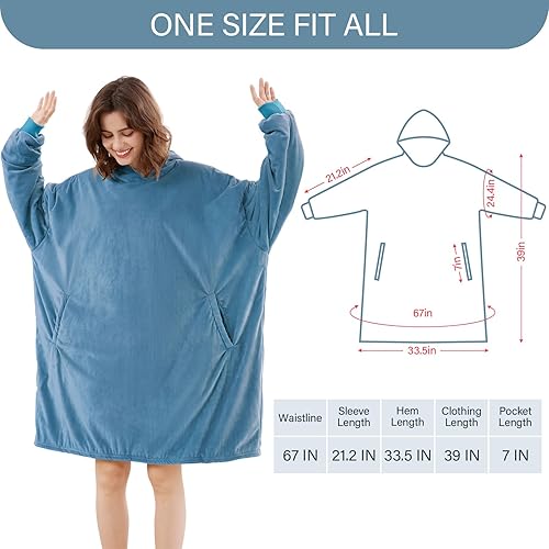Vista 163 de LetsFunny Manta con capucha, manta de forro polar Sherpa de gran tamaño, súper suave, cálida y acogedora con bolsillo gigante, para mujeres, Aguacate