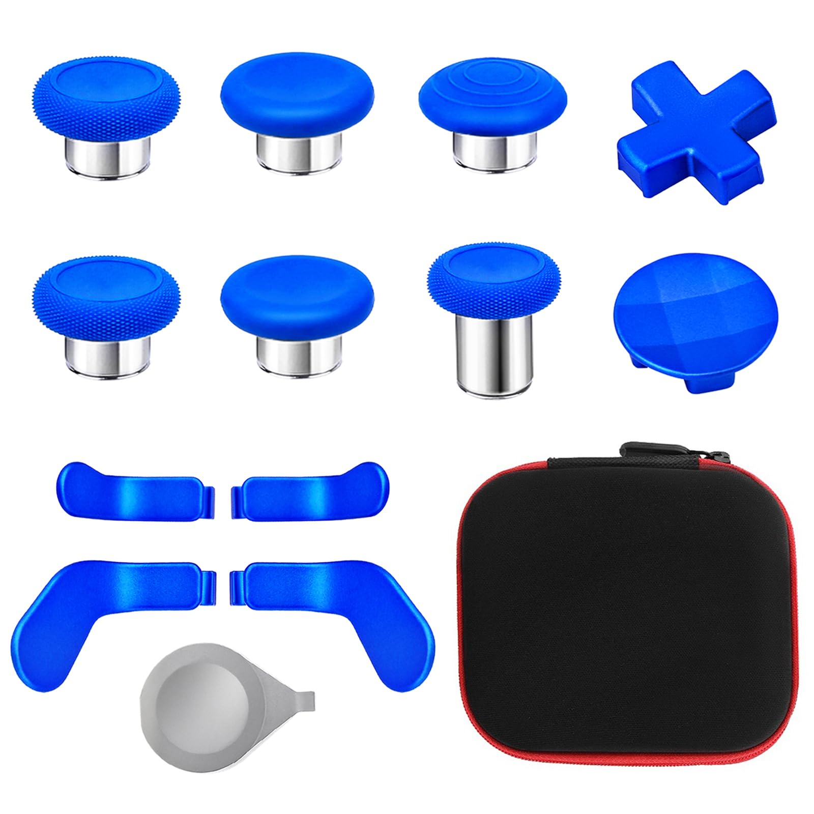 Replacement Thumbsticks for Xbox One Elite Series 2 Controller, Metal Magnetic joysticks Accessories Kit Compatible for Xbox Elite Wireless Controller Series 2 Core (Blue)