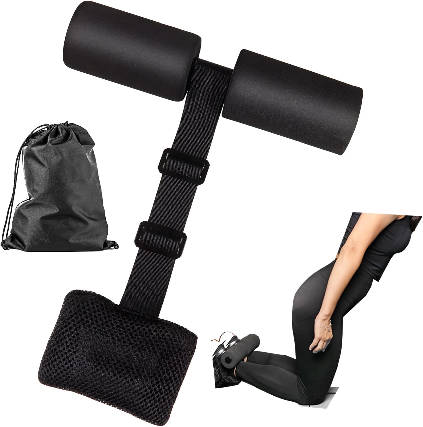 Adjustable Nordic Hamstring Curl Strap, Sit Ups Exercise