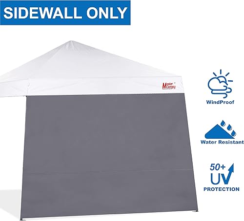 Miniatura 7 de MASTERCANOPY Toldo de pared lateral para toldo inclinado de 10 x 10 pulgadas, 1 unidad de color blanco