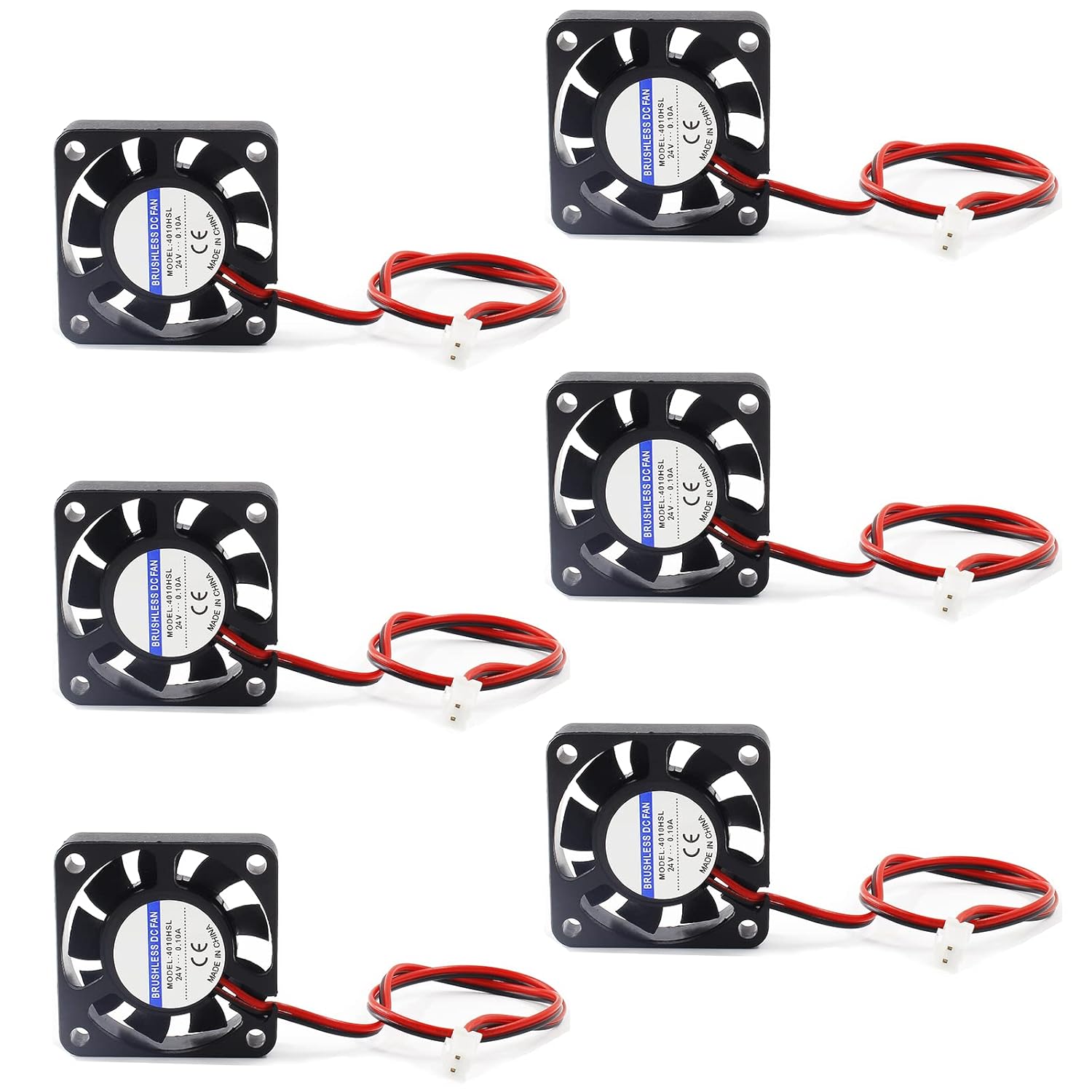 6 PCS Micro DC Fan PC Cooling Fan 3D Printer Fan Mini Computer Fan Silent Fan 40 * 40