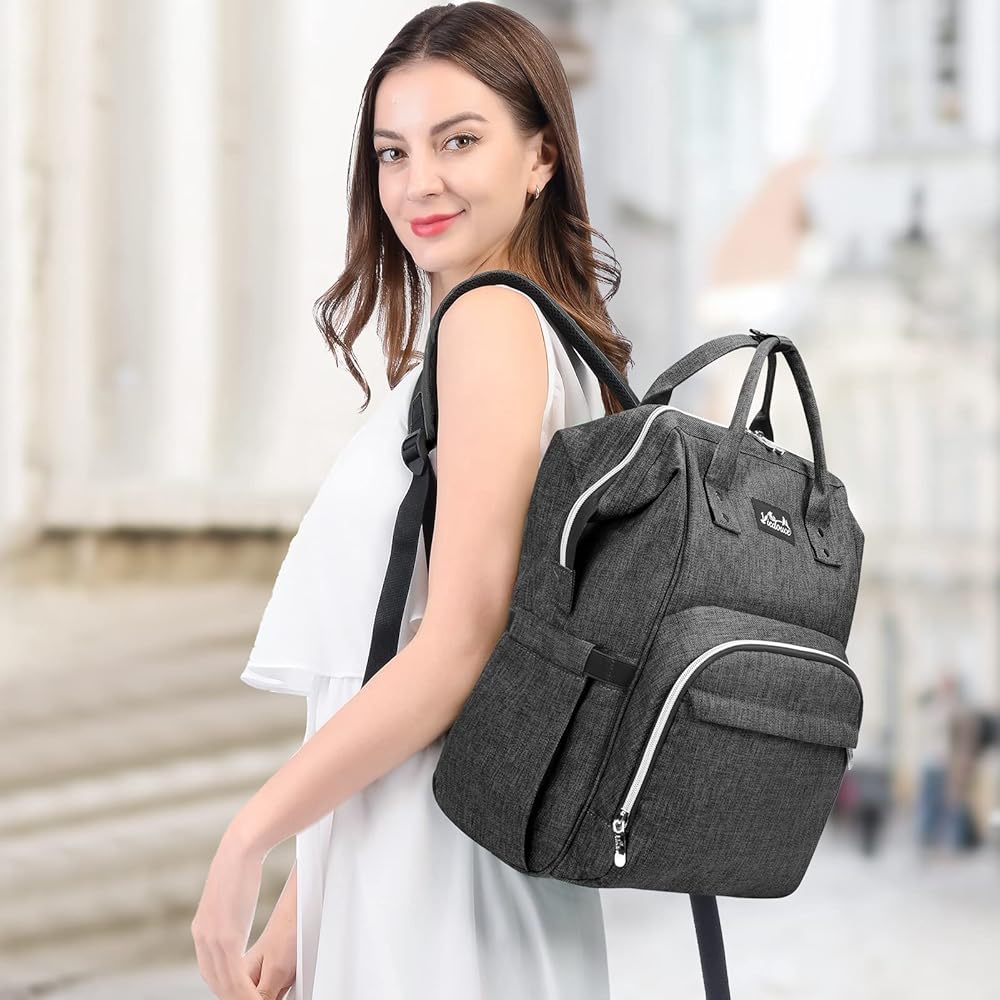 Mommore Diaper Bag, Small Changing Backpack, Stylish Baby Travel Backpacks With Insulated Pockets, Changing Mat, Stroller Straps, Light Cream White, Small-17L, Daypacks - View #6