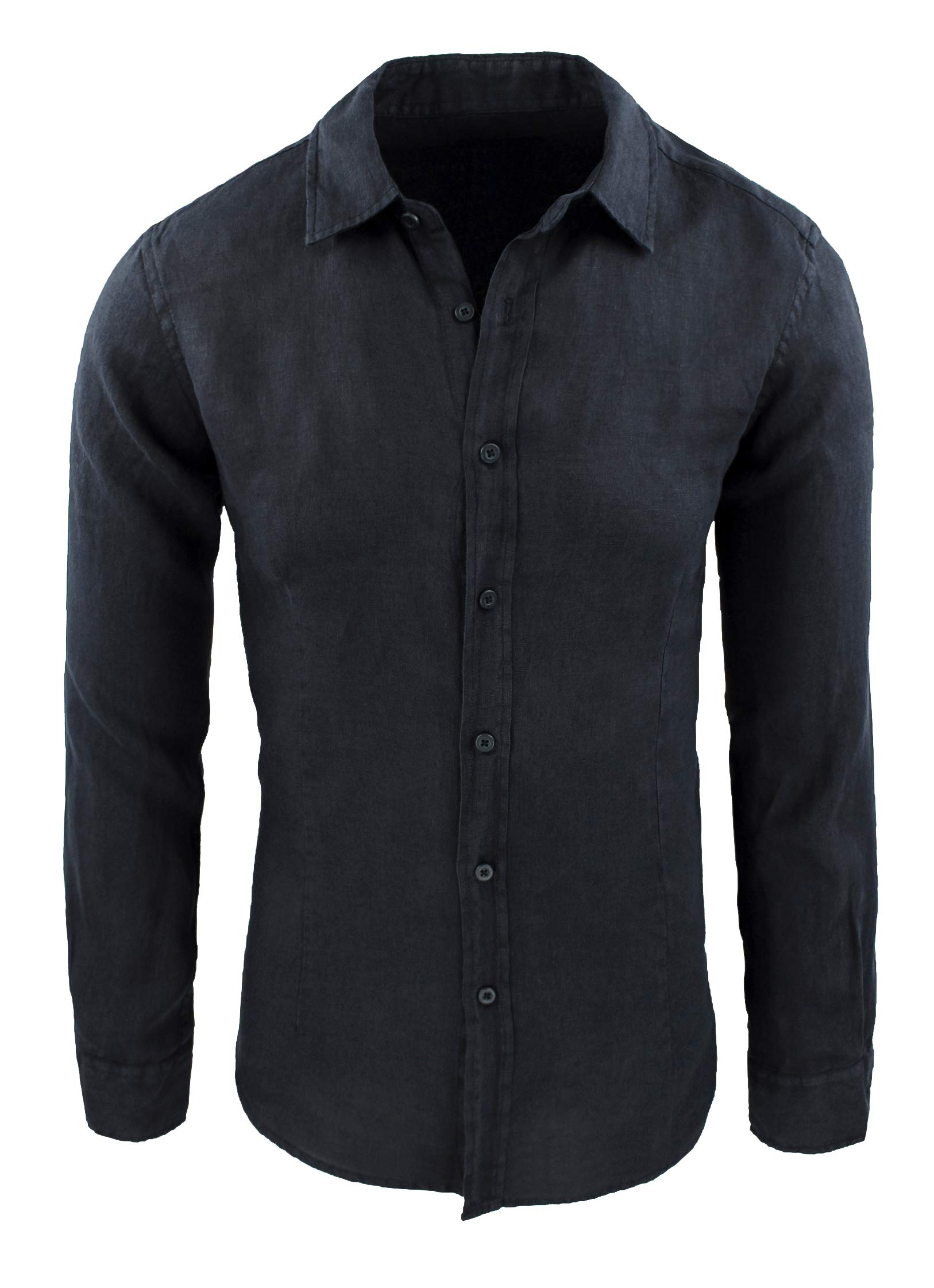 Camicia Uomo in Lino Sartoriale Casual Elegante Estiva Slim Fit