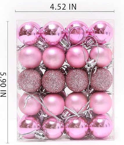 Miniatura 5 de TKYGU - 30 unidades6 juegos de decoración de árbol de Navidad con gotas finales brillantesmatebrillantinadiseño de dije, 5.9 pulgadas (champán)