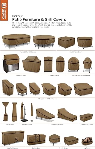 Miniatura 14 de Classic Accessories. Funda para parrilla Hickory, con protección avanzada contra la intemperie., L, Hickory